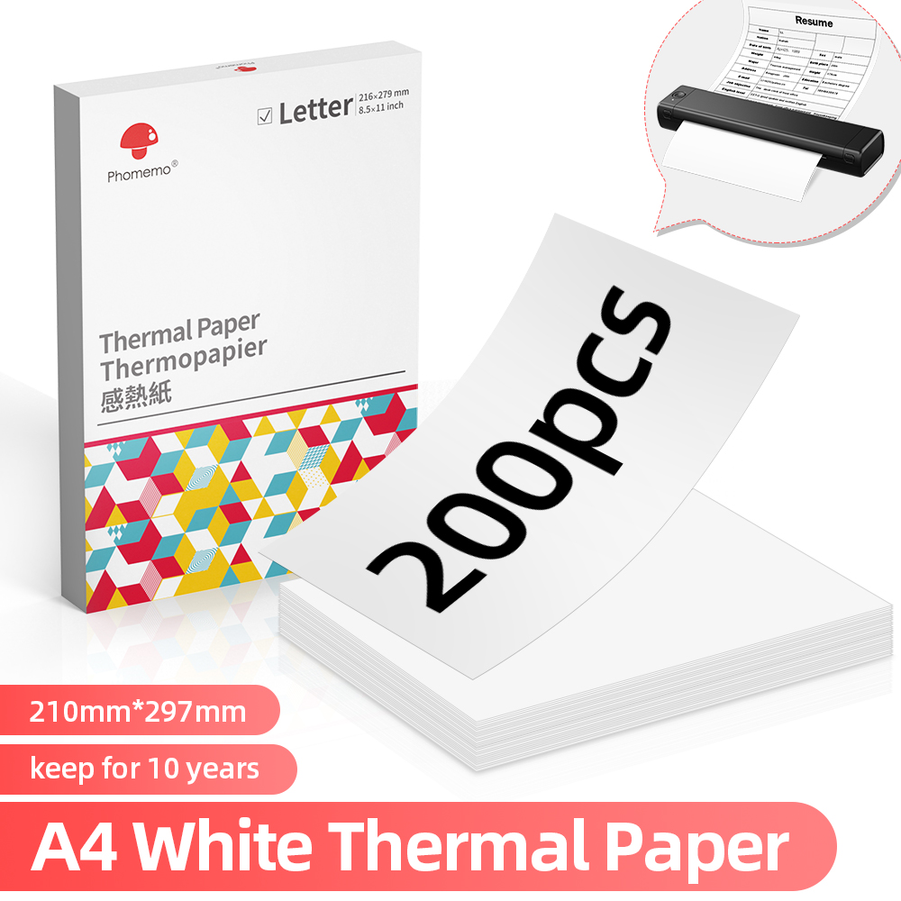 Phomemo-A4-Thermal-Paper-Long-Time-Storage-Continuous-Thermal-Paper-200-Sheets-Folded-Thermal-Paper-Papel